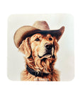 Golden Retriever Cowboy Coaster