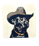 Black Lab Cowboy Coaster